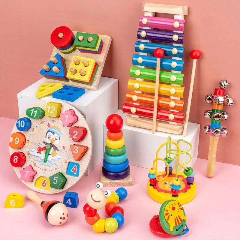 Brinquedo Pedagógico Educativo Musical Pedagógico Montessori Colorido